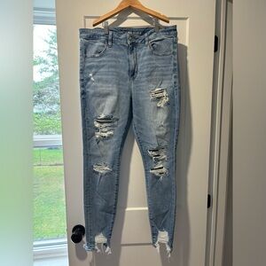 AE Next Level Stretch High Waisted Ripped Jegging